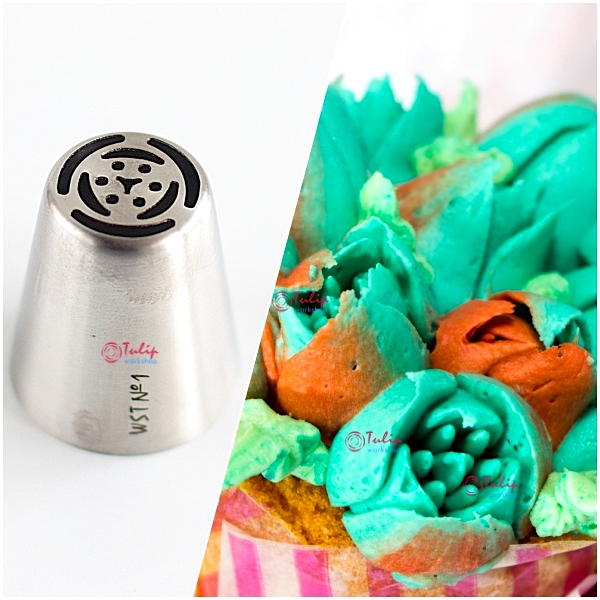 Насадка Тюльпан №1 шести лепестковая | L размер (Russian Tulip Nozzle #1 Six Petals | L size | by Tulip Workshop)