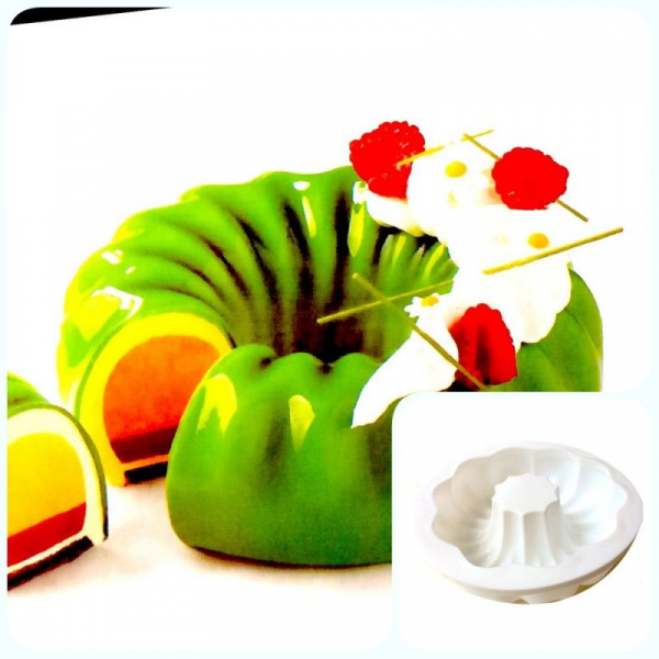 Силиконовая форма 3D для муссового торта | Роял ∅160 мм