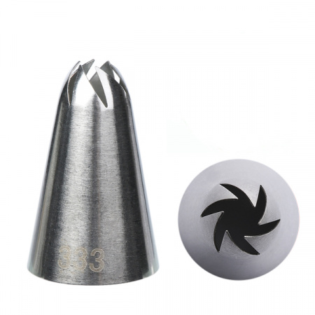 Кондитерская насадка 333/633 Закрытая звезда ∅ 15-20 мм 6 косых лучей, Эконом Кондитерская насадка 333/633 Закрытая звезда ∅ 15-20 мм 6 косых лучей, Эконом