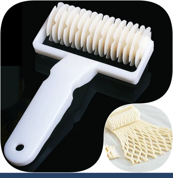 Кондитерский ролик для теста и сеточки для пирогов 10 см