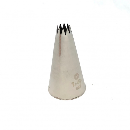 Кондитерская насадка 862 Tulip открытая звезда, Французская трубочка д.7 мм, 10 лучей