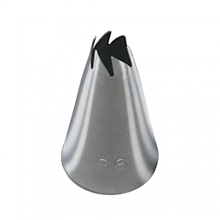 Кондитерская насадка открытая звезда №96 Tulip™ косые лучи (diam.5 mm; 6 лучей)