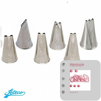 Кондитерские насадки Полоски №41-43, 89, 134, 221 Ateco Кондитерские насадки Полоски №41-43, 89, 134, 221 Ateco