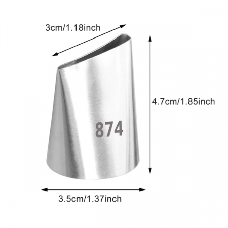 Кондитерская насадка лепесток розы большой изогнутый 874 | Эконом
