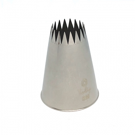 Кондитерская насадка 869 Tulip открытая звезда, Французская трубочка д.18 мм, 18 лучей