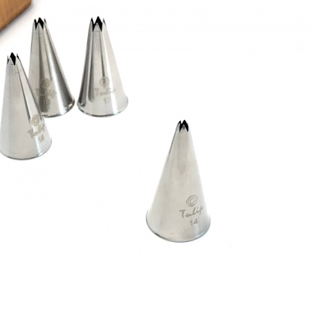 Кондитерская насадка открытая звезда №14 Tulip™ мини размер (diam. 2 mm; 5 лучей)
