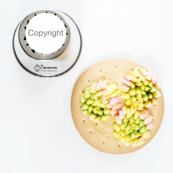 Насадка Малазийский Цветок №201 Травка | XL размер (Russian Nozzle #201 - Large Grass | XL size | By Tulip Workshop)