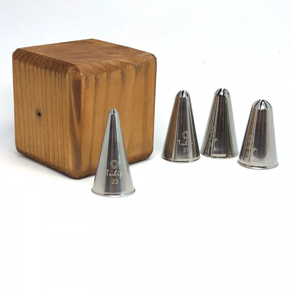 Кондитерская насадка закрытая звезда №23 Tulip™ малый размер (diam.4,4 mm; 5 лучей) Кондитерская насадка закрытая звезда №23 Tulip™ малый размер (diam.4,4 mm; 5 лучей)