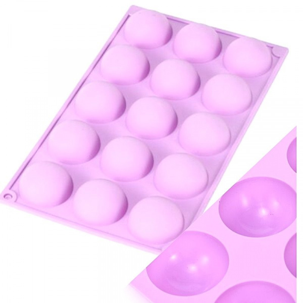 Форма силиконовая Полусфера 45*17 мм 15 фигур