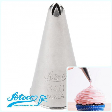 Кондитерская насадка закрытая звезда №840-843 от Ateco | 6 лучей малый размер Кондитерская насадка закрытая звезда №840-843 от Ateco | 6 лучей малый размер