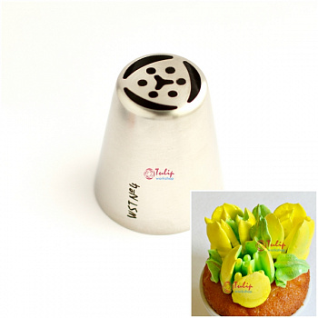 Насадка Тюльпан  №4 трёх лепестковая | L размер (Russian Tulip Nozzle #4 Three Petals | L size | by Tulip Workshop)