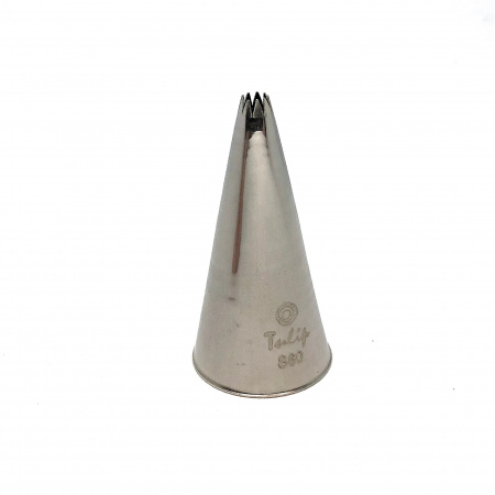Кондитерская насадка открытая звезда №860 Tulip™ Французская трубочка (diam.4 mm; 9лучей)