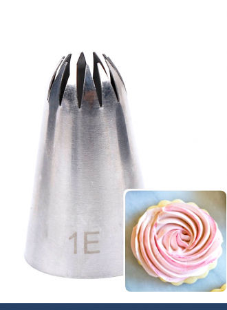 Кондитерская насадка 1Е закрытая звезда ∅ 18 мм, 12 лучей, Эконом Кондитерская насадка 1Е закрытая звезда ∅ 18 мм, 12 лучей, Эконом