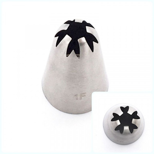 Кондитерская насадка 1F, 2F (6 фигурных лучей) | Эконом Кондитерская насадка 1F, 2F (6 фигурных лучей) | Эконом