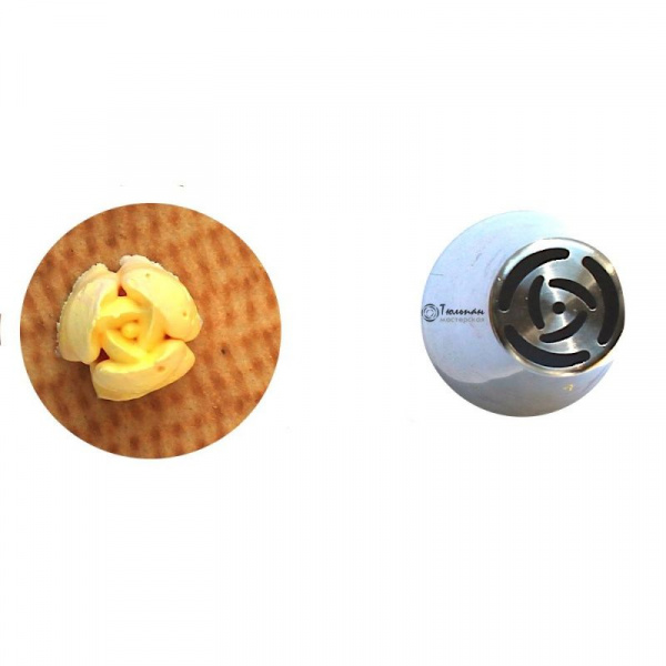 мини Насадка Цветок №120 Голубой Бриллиант | М размер (mini Russian Flower Nozzle #120 Blue Diamond М size | by Tulip Workshop)