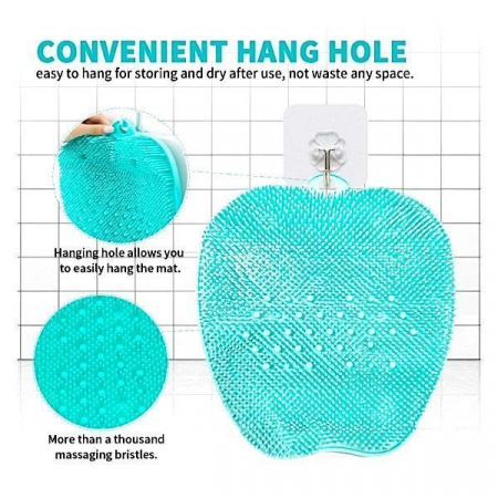 Коврик массажный силиконовый для ванной или душевой 23*23 см